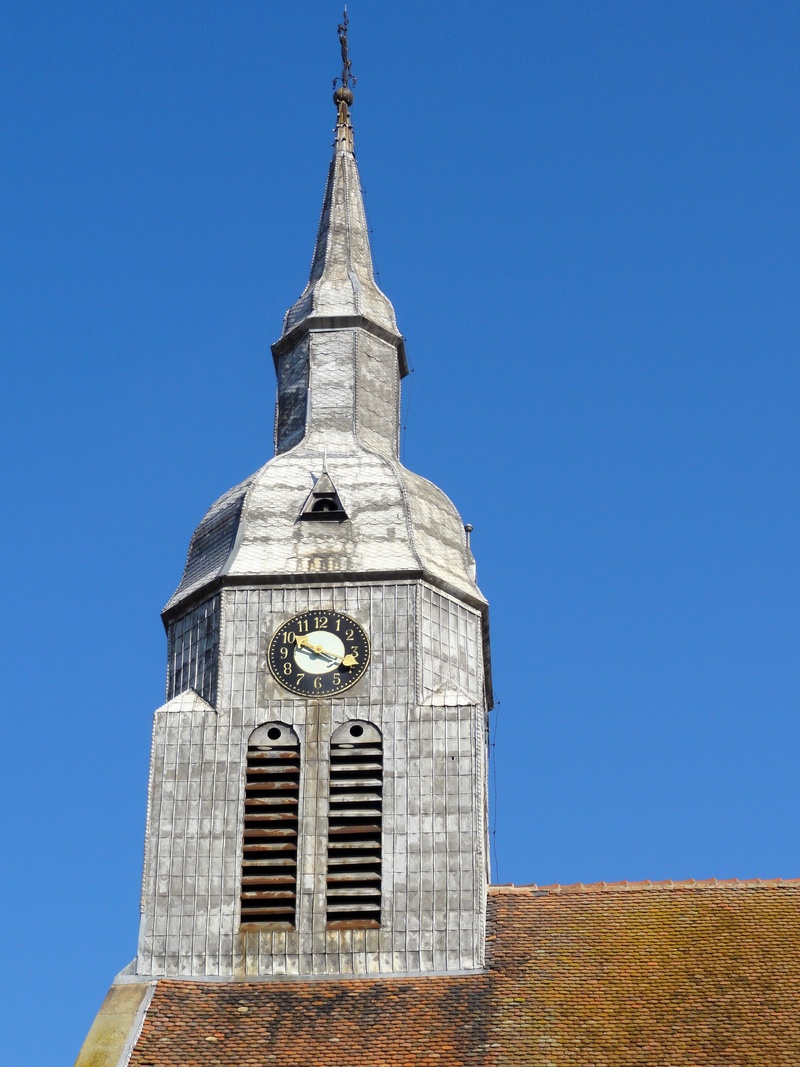 europe, low angle view, clear sky, architecture, church, place of worship, copy space, st ulrich, tower, no people, building, sky, spirituality, steeple