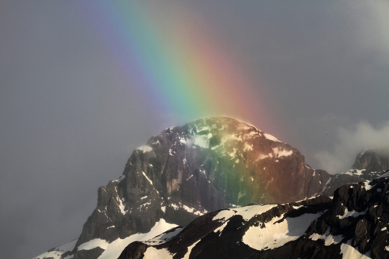mountain, rain, sky, cold temperature, mountain range, rock - object, gray, bernese oberland, alpine walk, view, 5K, leisure, hiking, non-urban scene