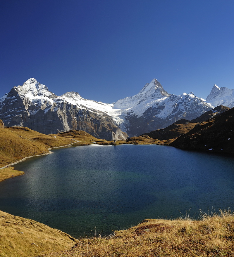 finsteraarhorn, mountain range, 2K, no people, mountain hiking, bernese oberland, snowcapped mountain, autumn mood, hiking, scenics - nature, grindelwald