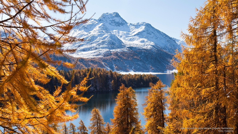 la, de, pix, 2K, switzerland, engadin, sils, Fall, margna, lake