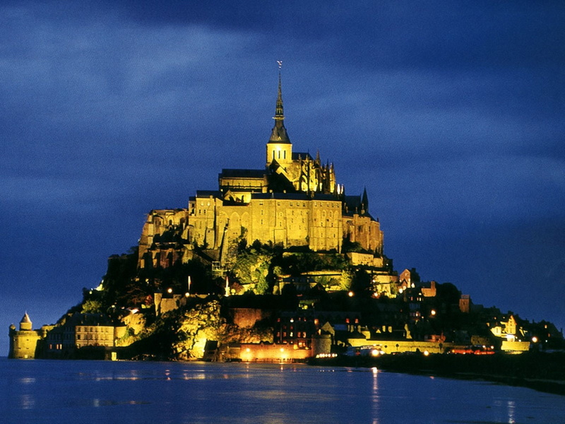 castle, cathedral, french, france, church, saint michel, mont, michel, abbey, saint, monastery, 720P