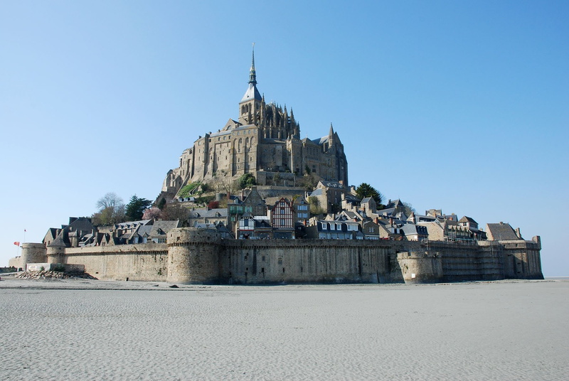 abbey, cathedral, monastery, saint, church, french, michel, 720P, france, mont, castle, saint michel