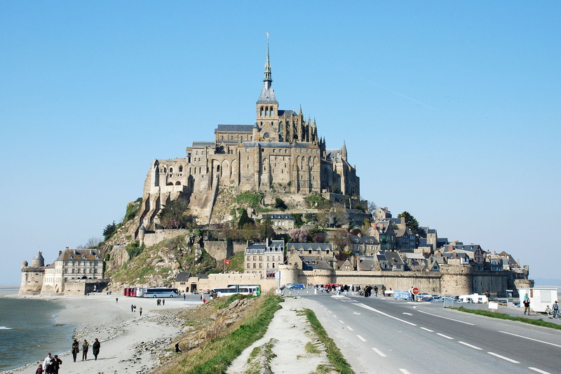 castle, church, 720P, monastery, saint, michel, france, abbey, french, cathedral, mont, saint michel