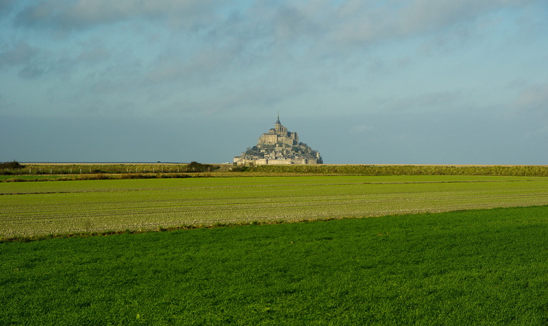 Abbey, 2K, environment, mont saint michel, travel, building exterior, nature, history, abbey, spire, place of worship, day, sky, travel destinations, plant