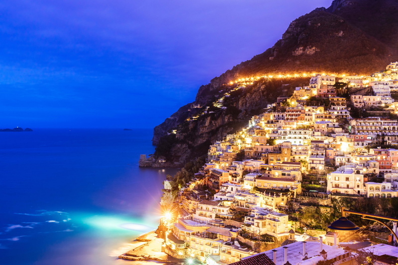 landscape, hd, canon, beach, scenics - nature, building, night, amalfi coast, no people, scenery, outdoors, cityscape, sea, land, panoramic, mountain, water