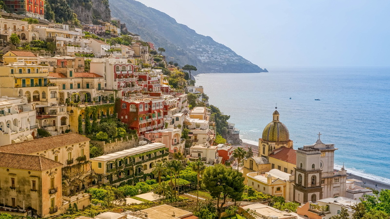 summer, Italy, Positano, Amalfi, Amalfi coast, 5K, sea
