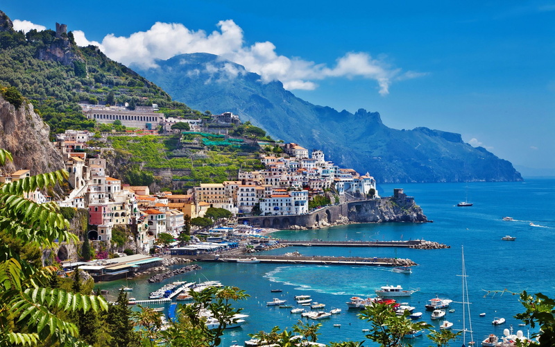 coastline, landscape, land, no people, mountain, nature, photos, beach, city, yacht, outdoors, 1080P, sky, sailboat, townscape, beauty in nature