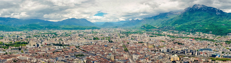 panoramic, panorama, mountain range, residential district, France, buildings, City, cloud - sky, travel destinations, fujifilm, Fuji, 5K, Cloud, sky, day