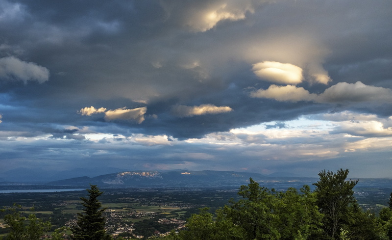 Cloud, landscape, Tree, no people, scenics - nature, tranquil scene, cloud - sky, non-urban scene, stormy, fujifilm, growth, x100s, mountain range, outdoors
