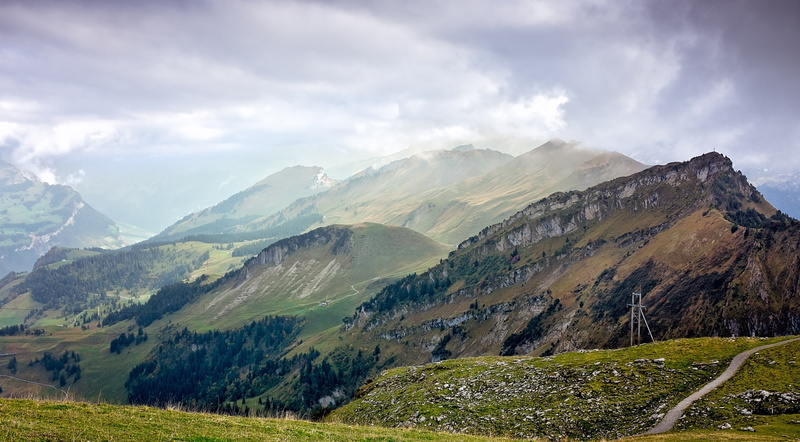 remote, stoos, mountain peak, non-urban scene, cloud - sky, Mountain, Fuji, x100s, environment, idyllic, mountains, plant, fujifilm, no people, valley