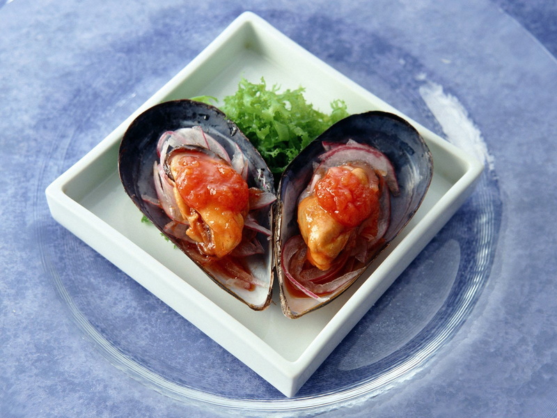 food and drink, thailand, plate, restaurant, 720P, square, lunch, freshness, high angle view, shell, food, serving size, asian food, seafood, still life