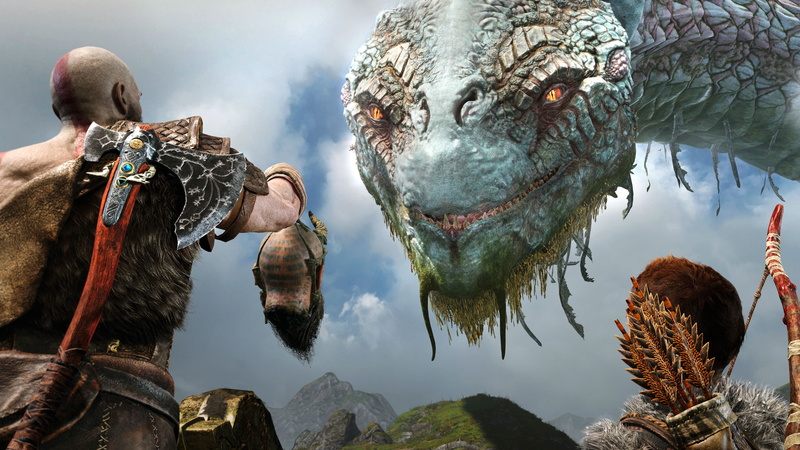 Jörmungandr, 4K, Midgard Serpent, God of War, 4K, Sea serpent