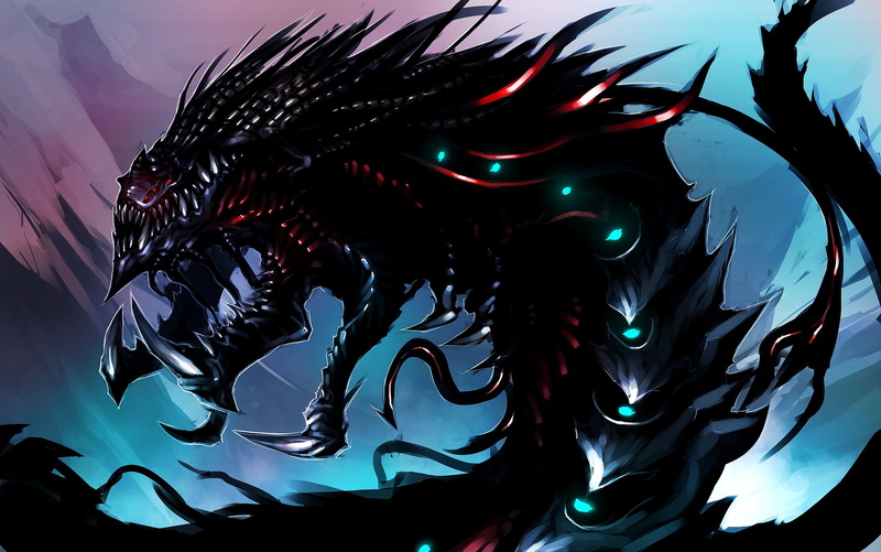 art, serpent, artwork, creature, monster, psychedelic, fantasy, neon, 2K