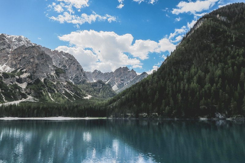outdoors, adventure, tranquil scene, waterfront, tranquility, discover, 4K, beauty in nature, reflection, mountains, nature, dolomites, mountain range