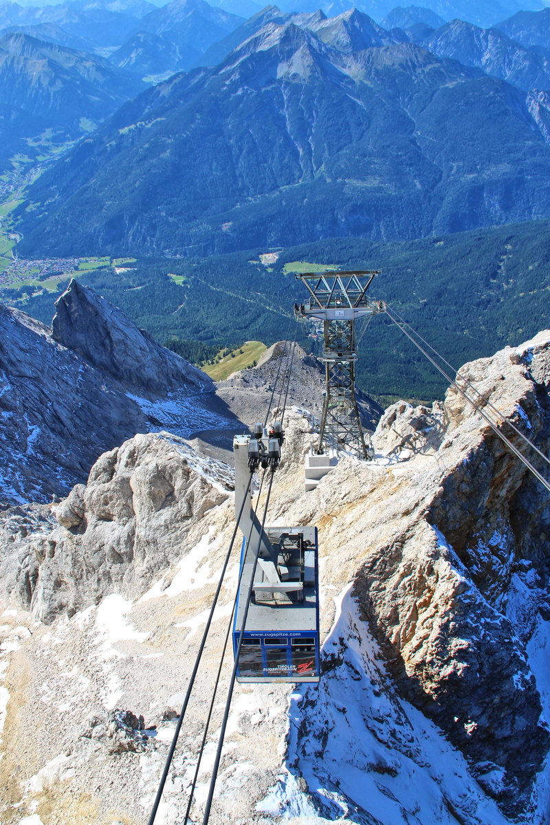 industry, lift, day, mountain Peak, zugspitze massif, tranquil scene, beauty in nature, snow, panorama, steinig, non-urban scene, environment, european Alps