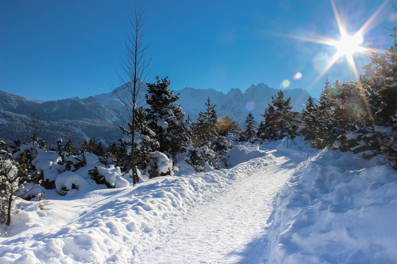 waxensteine, alpspitze, mountain, no people, massif, landscape, cold temperature, backcountry skiiing, winter forest, pine tree, 5K, snow, tranquility