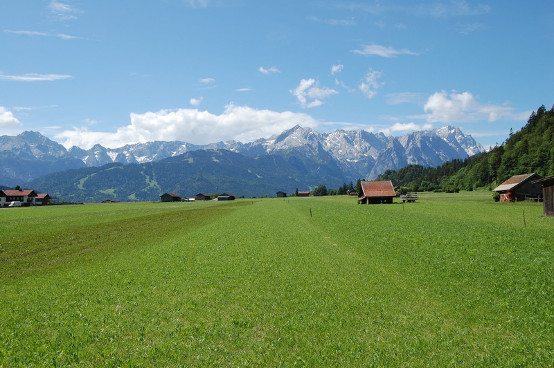 mountain range, outdoors, land, mountain, sky, summer, grass, scenics - nature, cloud - sky, plain, rural scene, no people, Alpine, green color, day, field