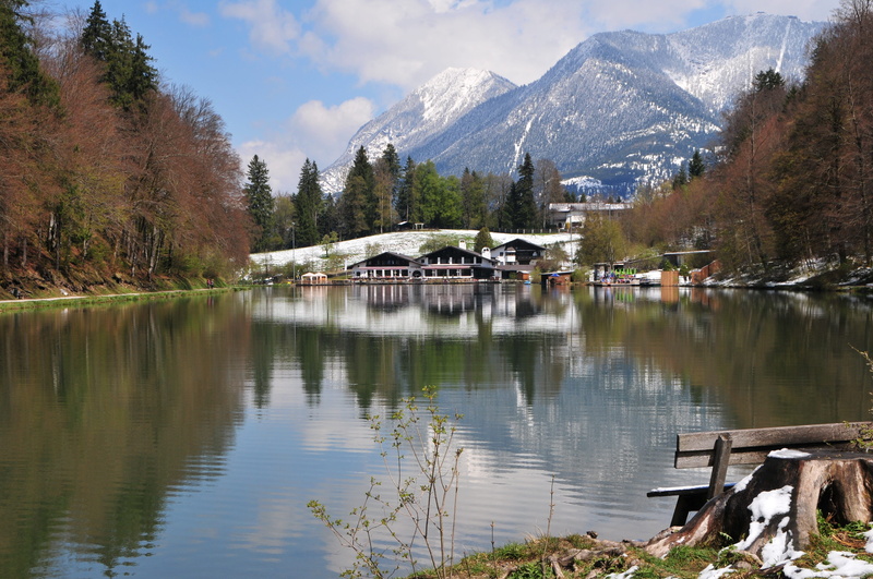 4K, nature, garmisch, mountain, tree, building exterior, plant, house, tranquility, built structure, mountain range, building, architecture, spring, riessersee