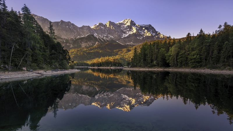 waterfront, wilderness, mount scenery, reflection, grainau, sky, idyllic, no people, mountain, tranquility, lake, bavaria, europe, outdoors, bank, 4K