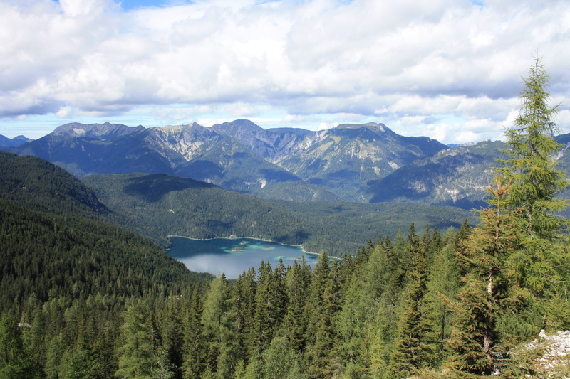 mountain range, idyllic, cloud - sky, environment, Mountains, Eibsee, scenics, outdoors, Landscape, tranquility, scenics - nature, day, plant, tree, mountain