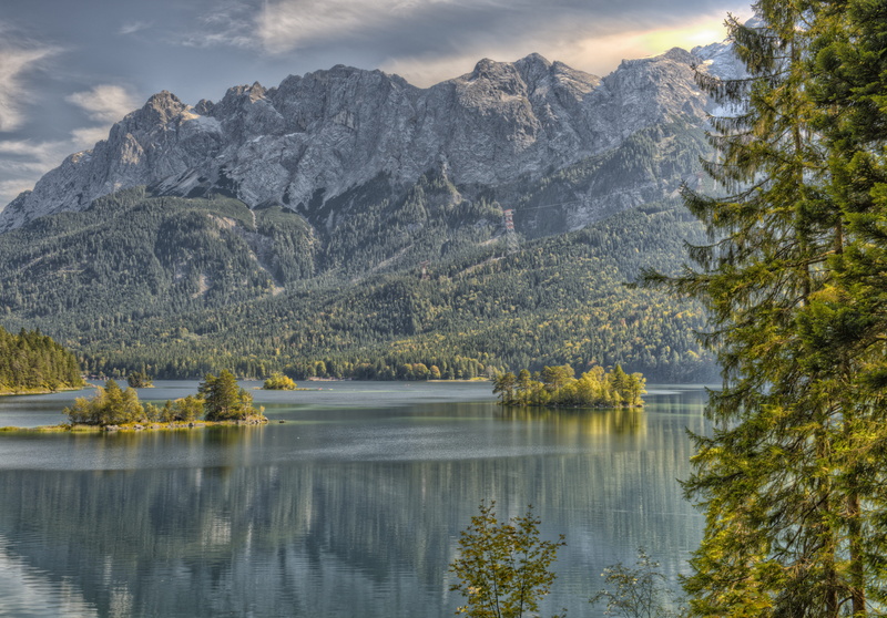 no people, tranquil scene, remote, mountain range, scenics - nature, tranquility, waterfront, day, water, non-urban scene, 5K, alps, beauty in nature
