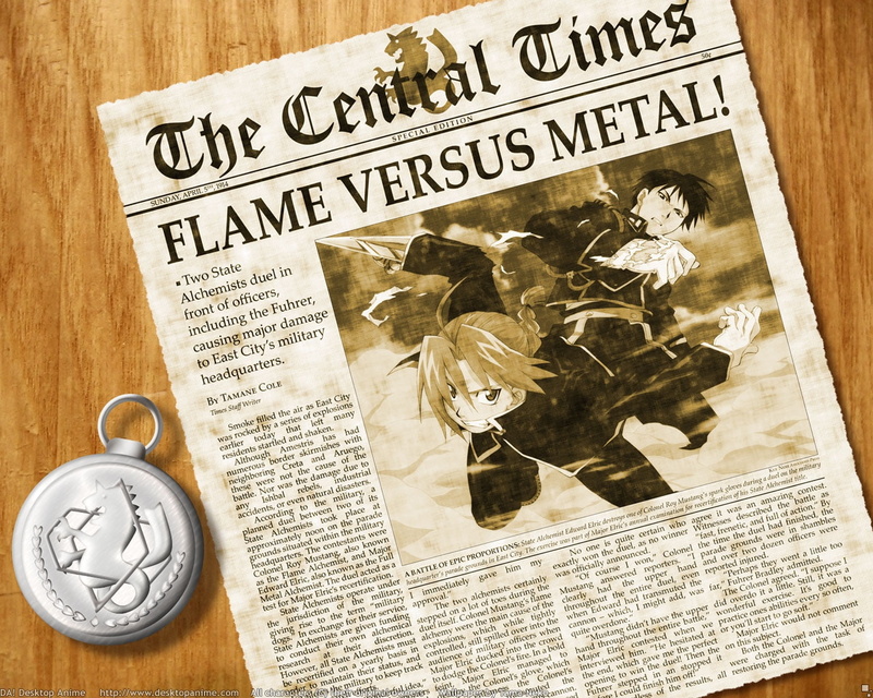 hd, edward, elric, full, newspapers, fullmetal, Fullmetal Alchemist, mustang, 720P, alchemist, Edward Elric, x, metal, roy, art, anime