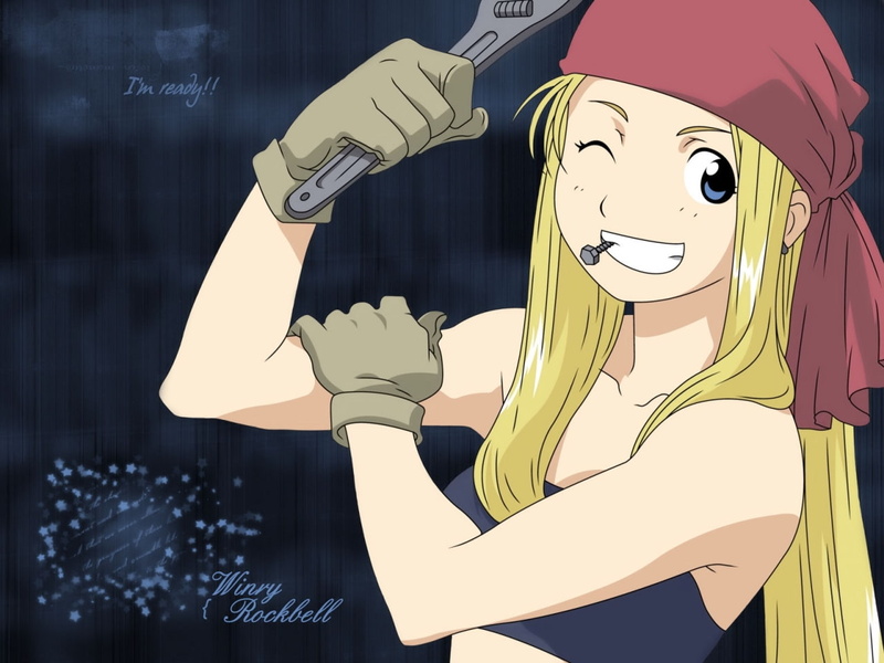 alchemist, rockbell, Fullmetal Alchemist, art, 720P, hd, Winry Rockbell, fullmetal, winry, full, x, anime, metal