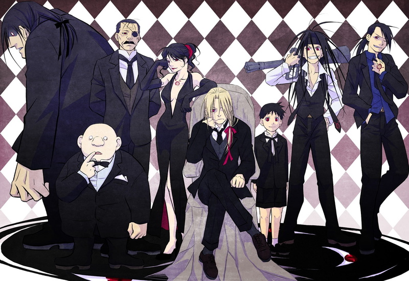 event, architecture, men, lifestyles, celebration, anime boys, music, Gluttony, Lust, clothing, group, full length, group of people, Envy, anime, homunculus