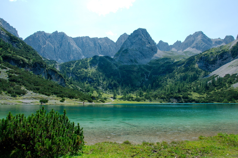 turquoise colored, ehrwald, idyllic, sky, idyll, travel, turquoise, alpine, environment, beauty in nature, land, landscape, 4K, mountain, mountains, water