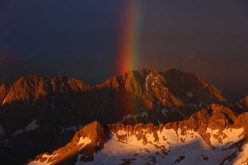 mountain landscape, 5K, nature, environment, cloud - sky, zugspitze, alpine, snow, formation, idyllic, mountaineering, sunset, imposing, panorama, summit