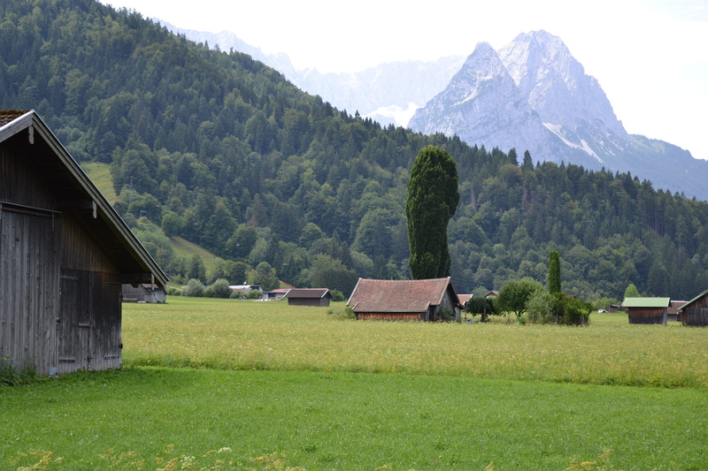 rocky, day, grass, cottage, plant, tranquility, building exterior, tree, house, garmisch, destination, mountain range, mountains, architecture, beauty in nature