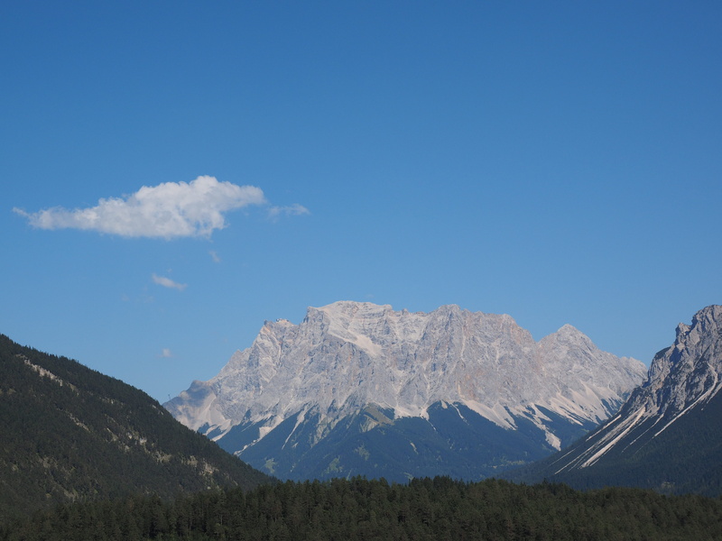 landscape, scenics - nature, idyllic, mountain range, mountain, zugspitze, no people, sky, tranquility, copy space, mountain peak, beauty in nature, environment