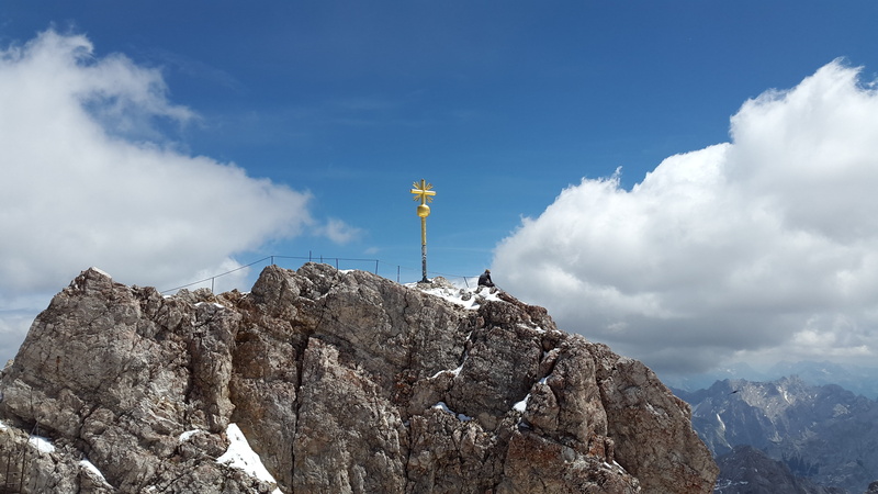 mountain, sign, environment, blue, communication, day, rock - object, summit cross, sky, mountains, europe, no people, zugspitze massif, zugspitze, landscape