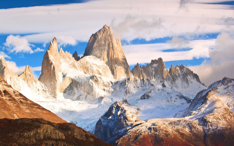landscape, 1080P, Andes, Fitz Roy, nature, mountains