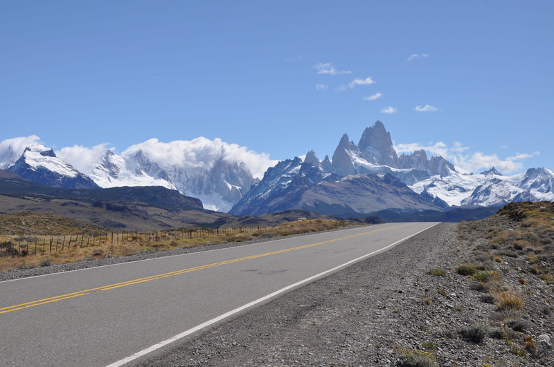 mountain peak, road, mountain, outdoors, patagonia, scenics - nature, travel, 4K, cold temperature, concrete, mountain range, snow, covered, landscape
