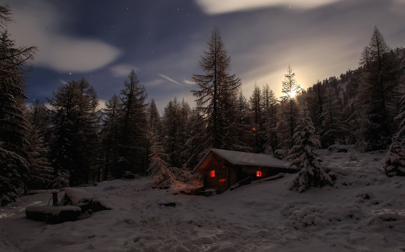 snowcapped mountain, beauty in nature, tranquil scene, snow, covering, winter, plant, tranquility, architecture, cold temperature, tree, outdoors, sky