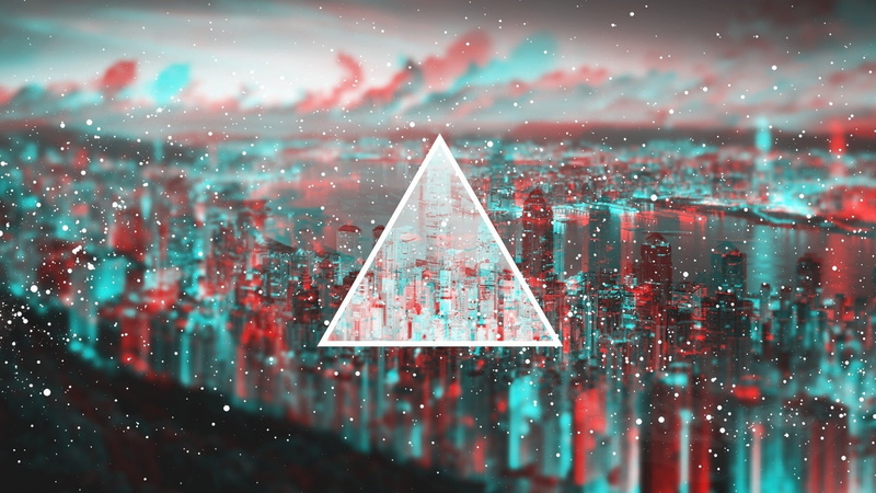 snowing, 1080P, snowflake, defocused, wet, photo manipulation, city, water, architecture, triangle shape, cityscape, no people, blue, focus on foreground