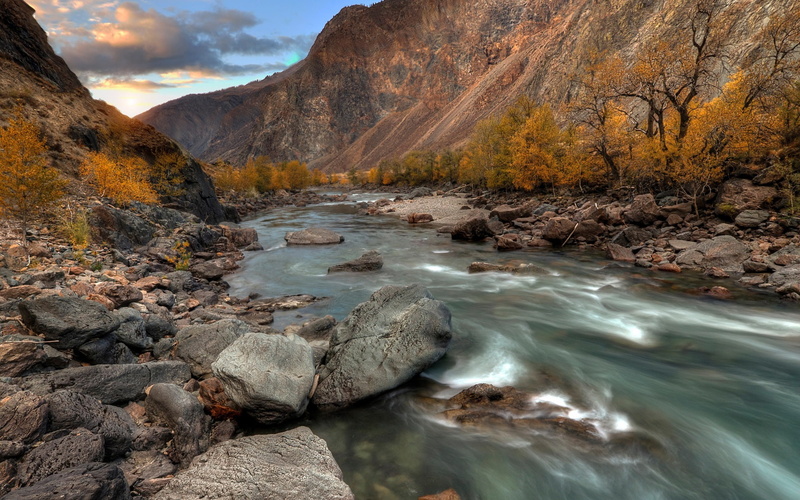 Altai, 1080P, Stones, Mountains, River