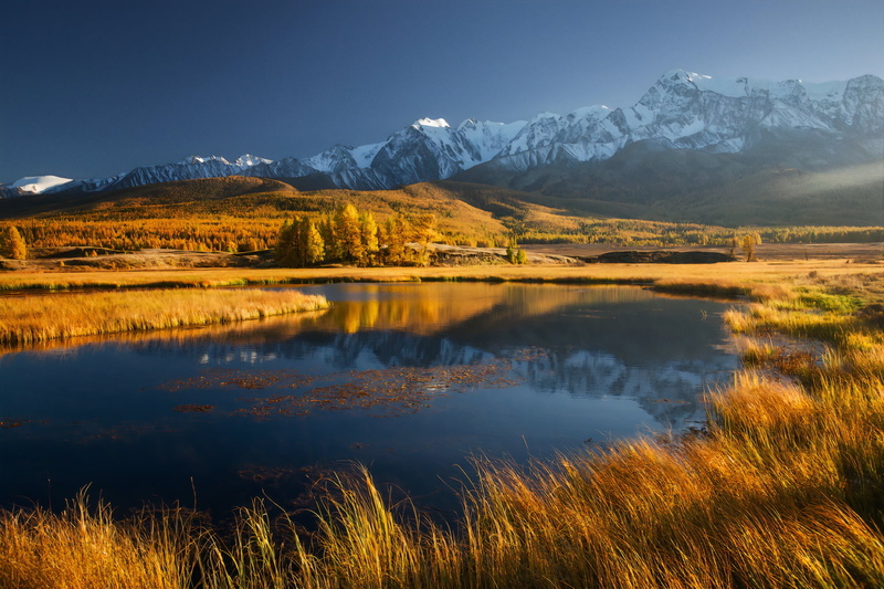 1080P, Altai Mountains, Lake Dzhangyskol, fall