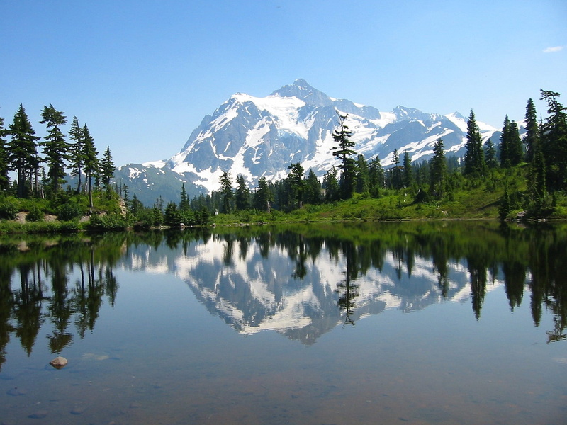 no people, beauty in nature, body of water, capped, mountains, cold temperature, snowcapped mountain, trees, reflection lake, bergsee, tranquility, near