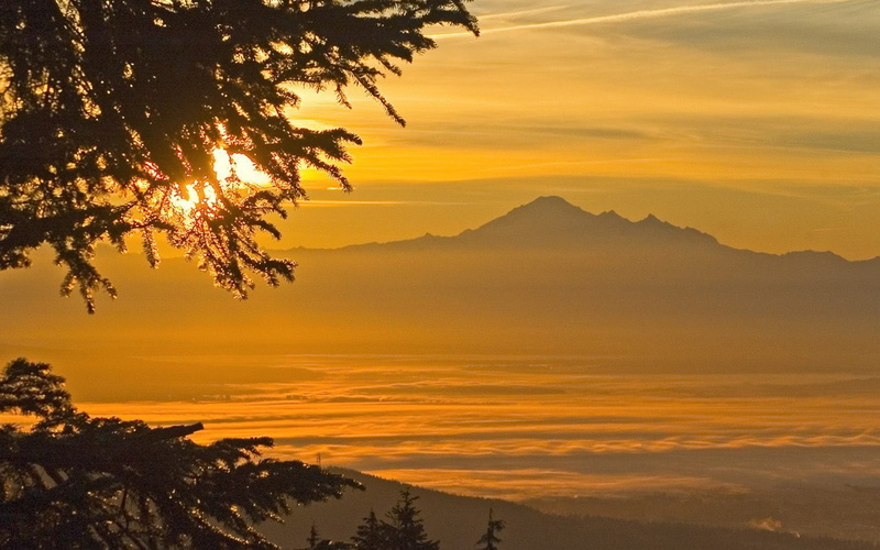 baker, 720P, mount, british, valleys, nature, columbia, sunrise, landscapes