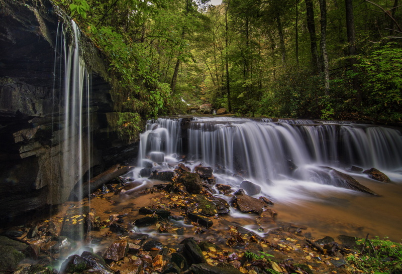 North Carolina, 1080P, stones, waterfall, forest, cascade, Pearsons Falls, Saluda