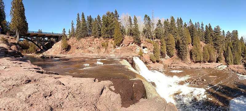 stream - flowing water, nature, tree, beauty in nature, waterfall, rock, gooseberry, river, north shore, flowing, coniferous tree, environment, natural