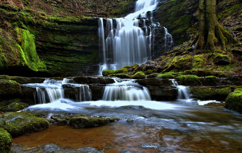 Scaleber Force, North Yorkshire, 1080P, Yorkshire Dales, cascade, waterfall, The Yorkshire Dales, England