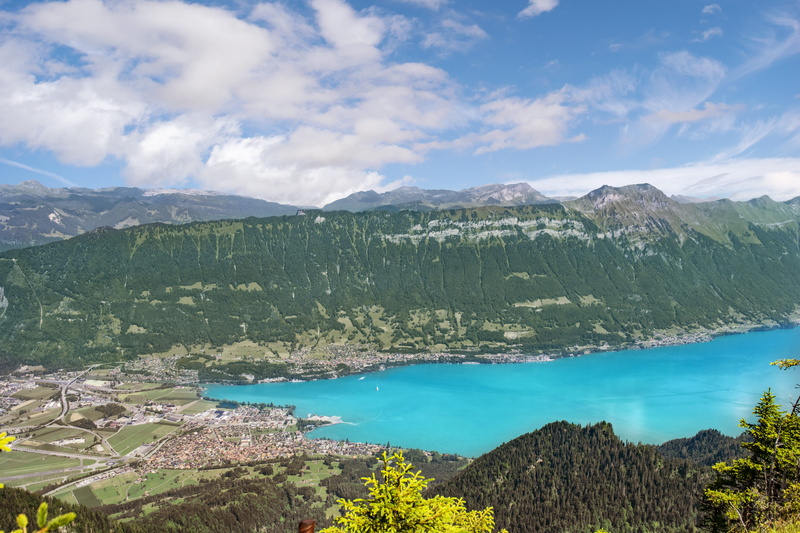 day, nature, non-urban scene, landscape, idyllic, scenics - nature, plant, tranquility, lake, cloud - sky, interlaken, outdoors, tree, tranquil scene, 5K