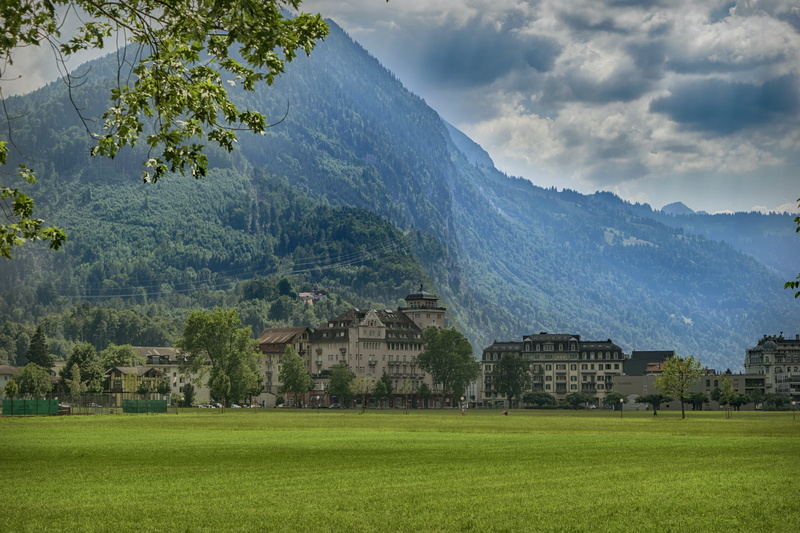 green color, cloud - sky, plant, grass, sky, field, building, nature, panorama, beauty in nature, architecture, 5K, built structure, no people, day, tree