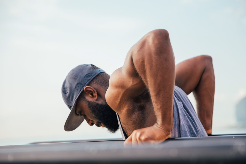 health club, active lifestyle, tank, exercising, vitality, portrait, Adult, effort, top, athlete, strength, bars, African, chin ups, workout, men, day