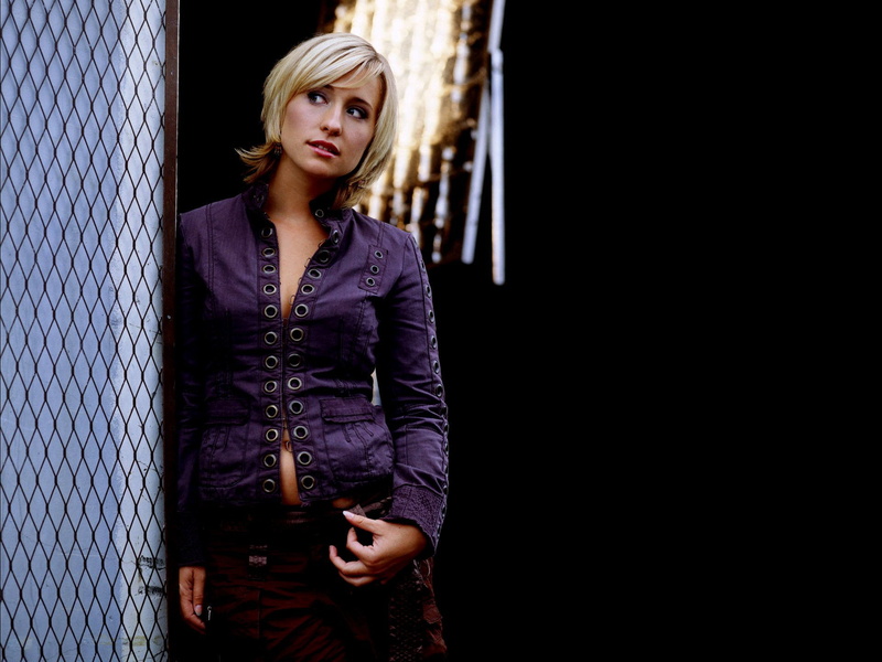 beautiful woman, young women, indoors, contemplation, looking at camera, casual clothing, sleeved, young adult, long, s, women, looking, blond hair, purple