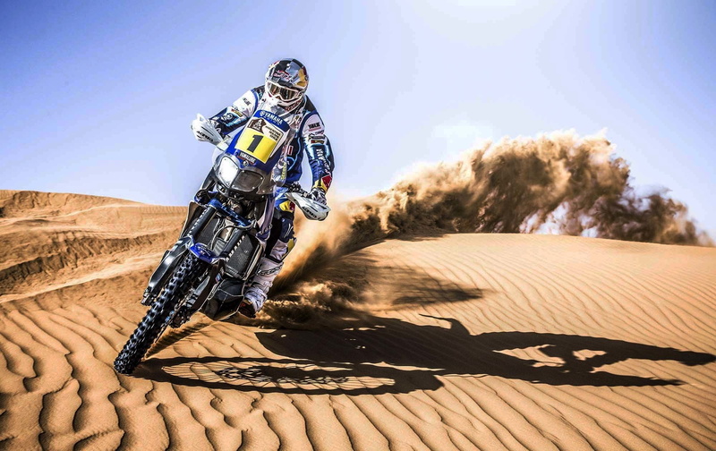 transportation, outdoors, land, nature, blue, Sport, riding, dirt, real people, sunlight, Motorcycle, motocross, Rally, ride, black, landscape, Sand, sky