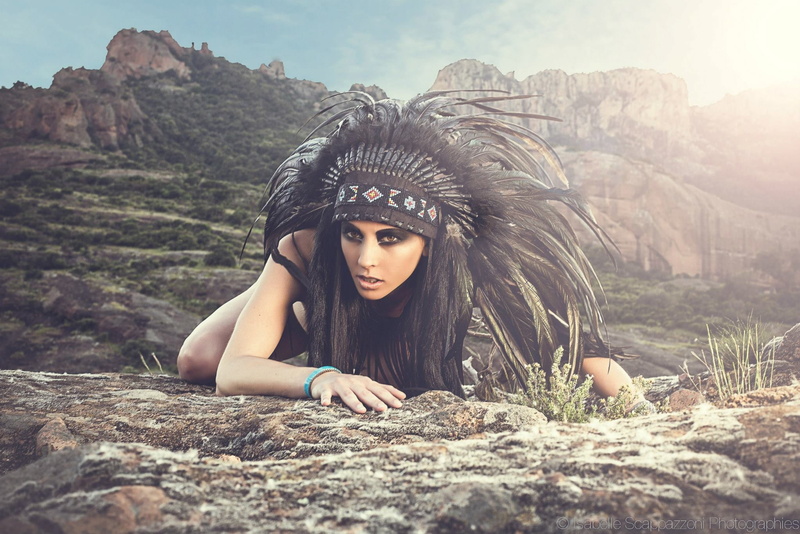 young women, outdoors, hair, headdress, long hair, adult, mountain, women, sky, one person, young adult, hairstyle, top, solid, feathers, women outdoors
